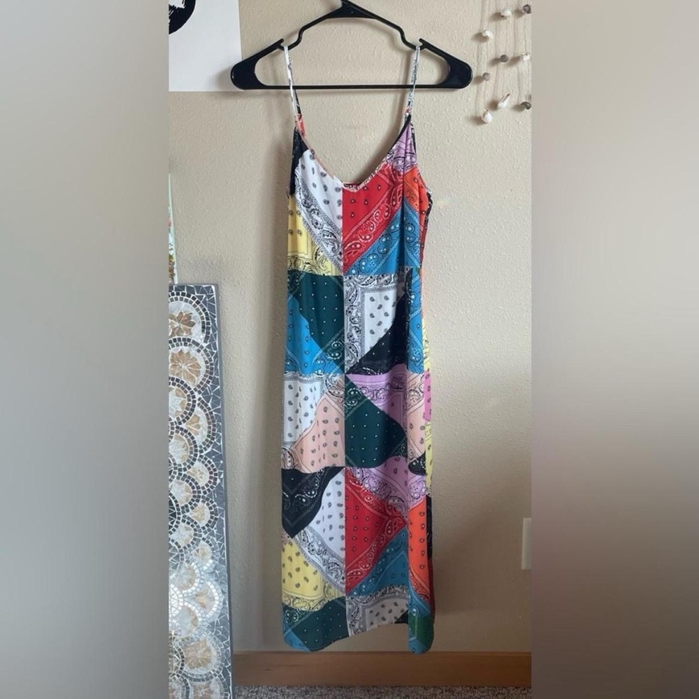 Staud Dolores Patchwork Paisley Dress